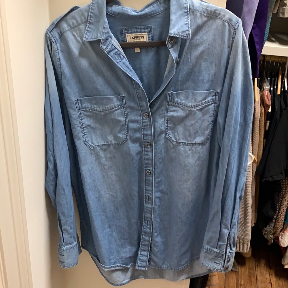 Denim button up